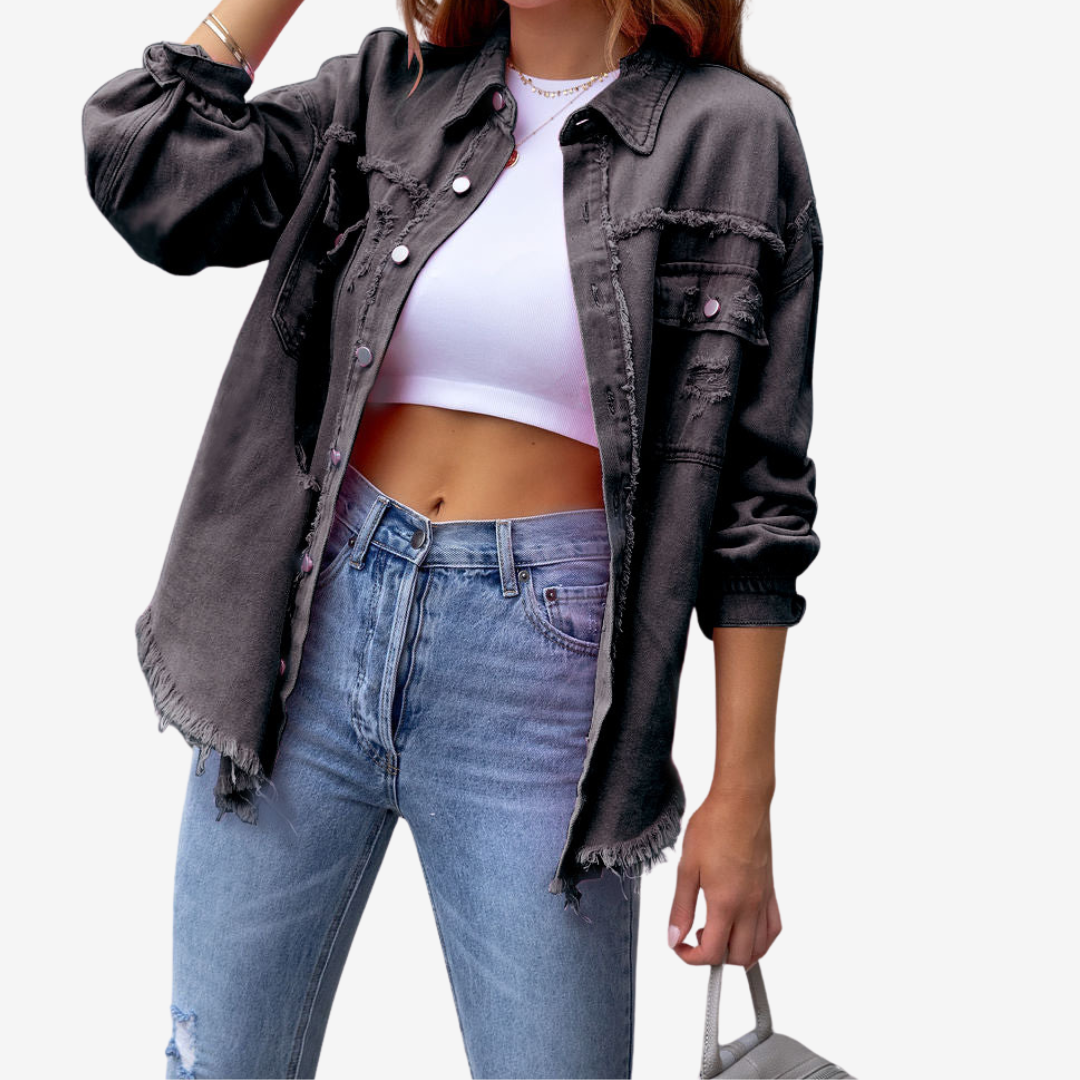 Clarina™ Giacca di jeans oversize