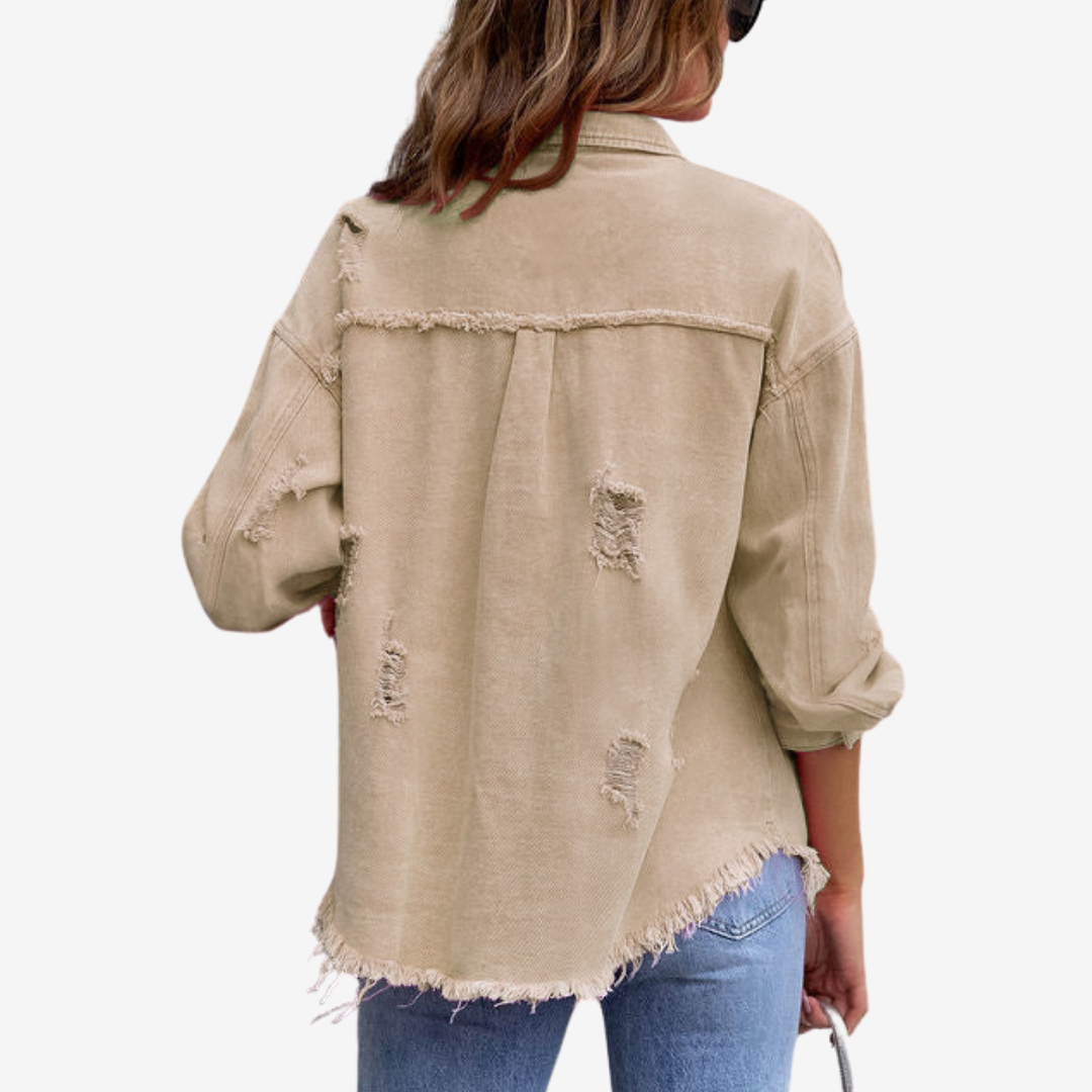 Clarina™ Giacca di jeans oversize