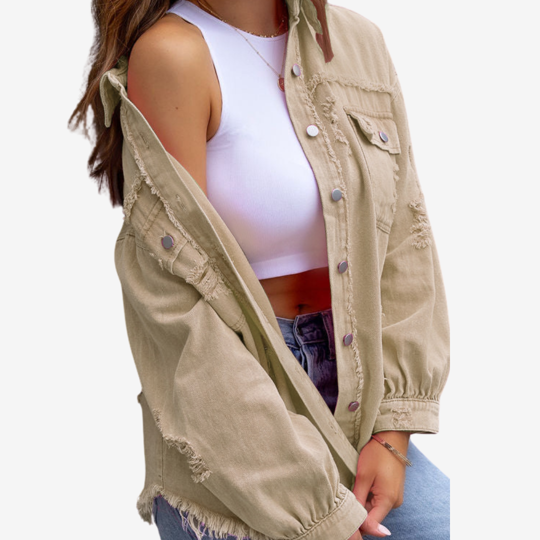 Clarina™ Giacca di jeans oversize