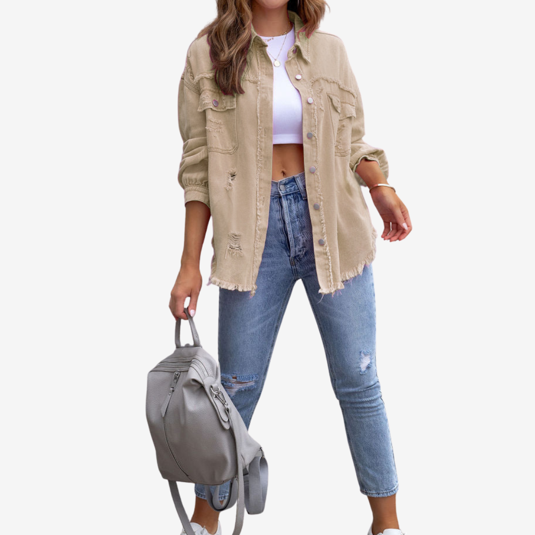 Clarina™ Giacca di jeans oversize