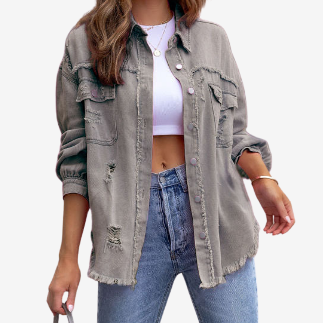 Clarina™ Giacca di jeans oversize