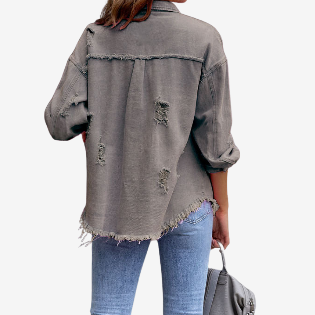 Clarina™ Giacca di jeans oversize