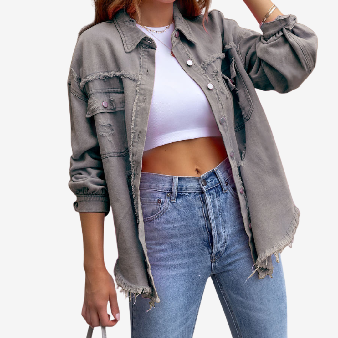 Clarina™ Giacca di jeans oversize