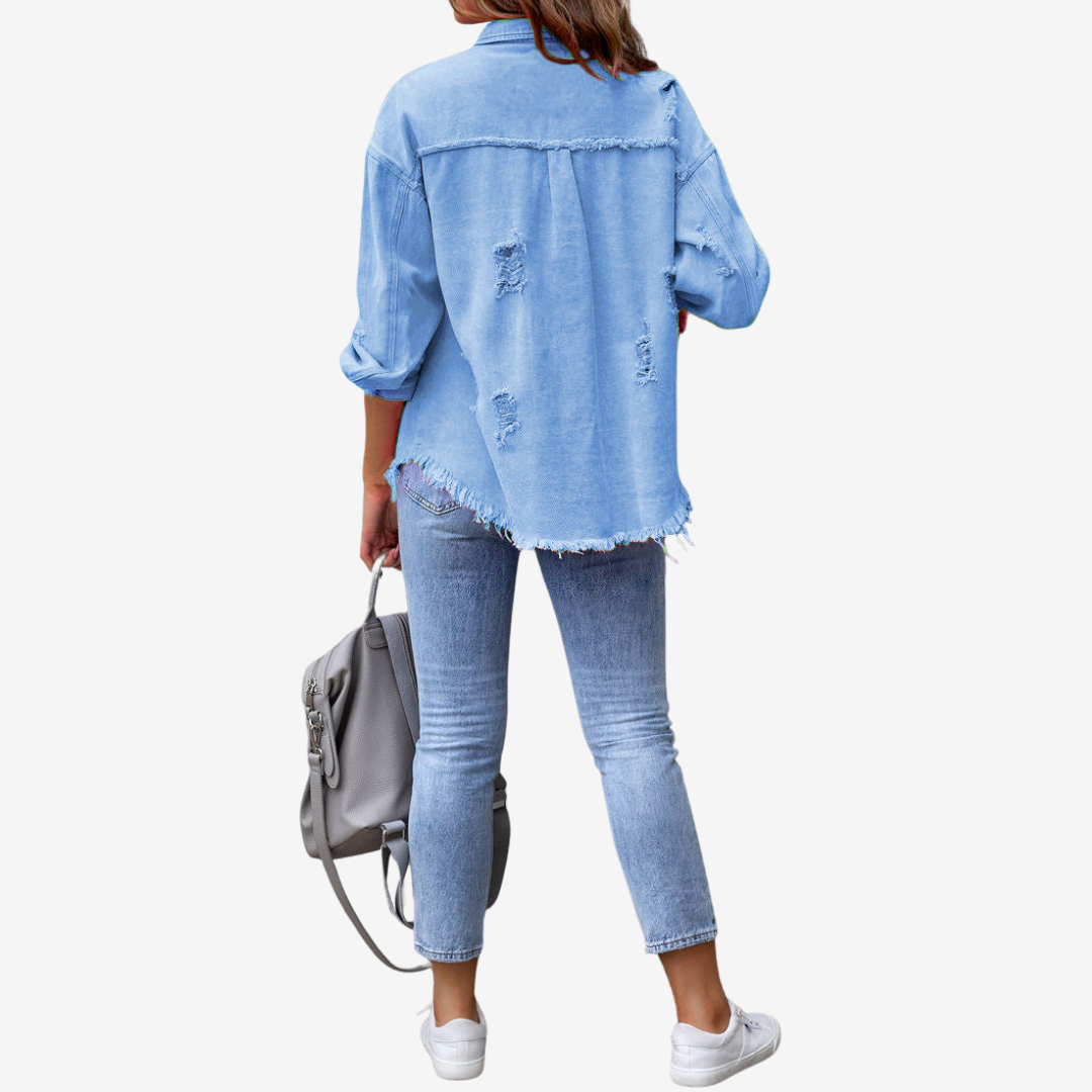 Clarina™ Giacca di jeans oversize