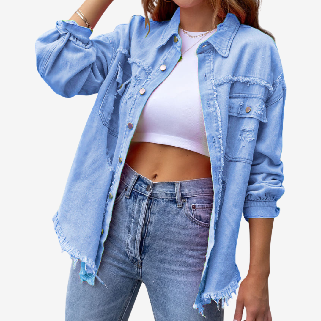 Clarina™ Giacca di jeans oversize