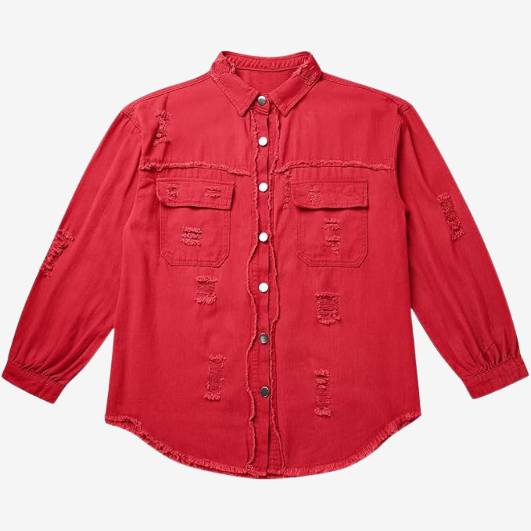 Clarina™ Giacca di jeans oversize