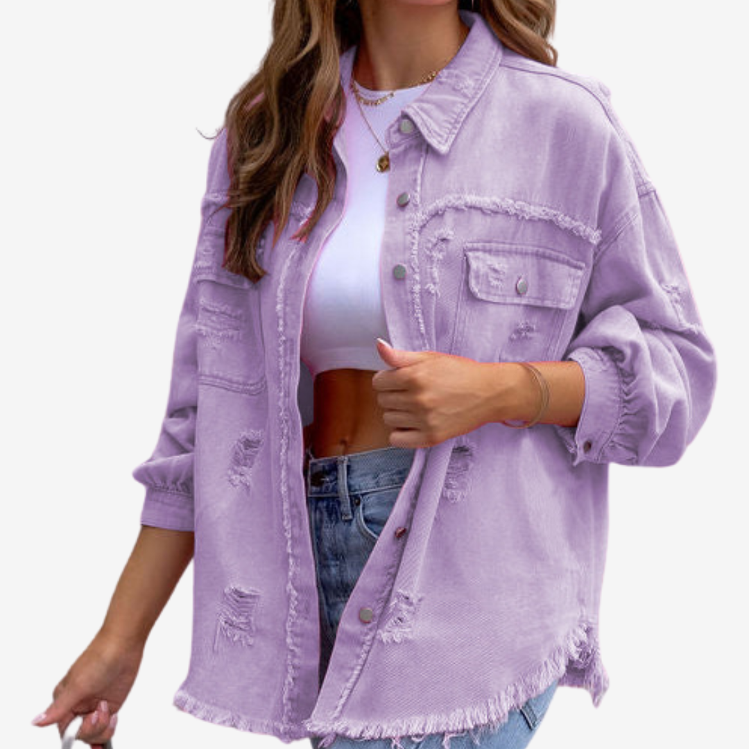 Clarina™ Giacca di jeans oversize
