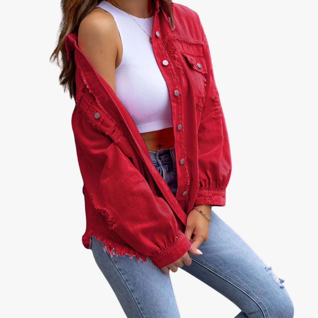 Clarina™ Giacca di jeans oversize