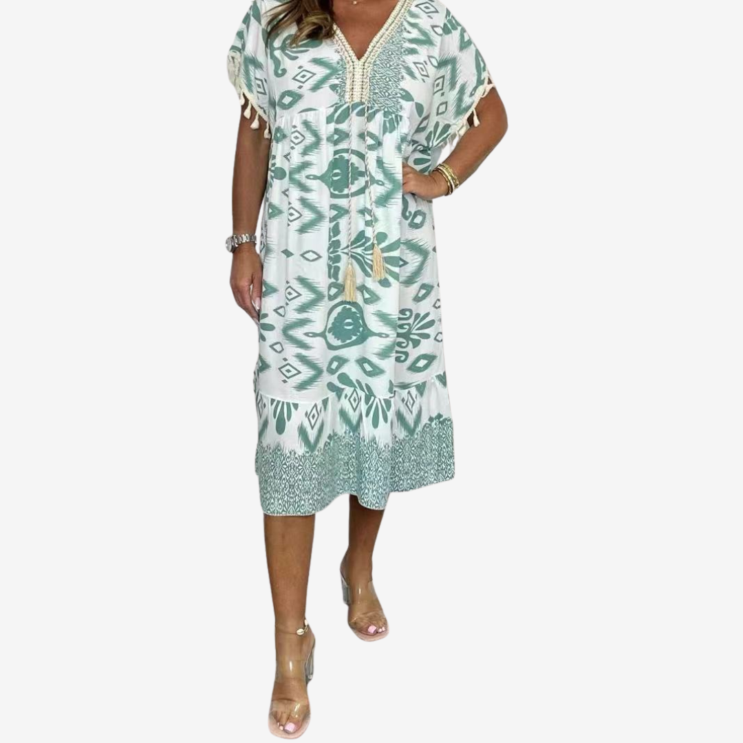 Solina™ Midi bohémien stampato