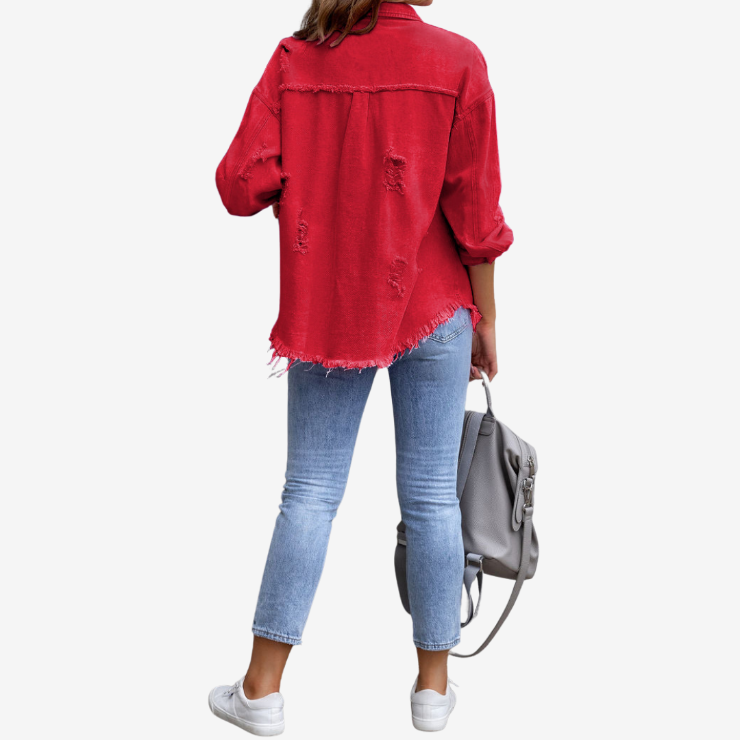 Clarina™ Giacca di jeans oversize