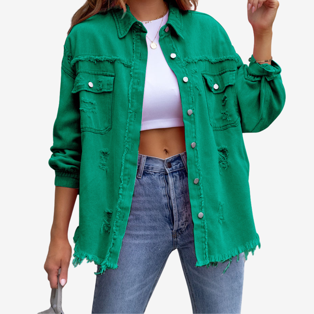 Clarina™ Giacca di jeans oversize