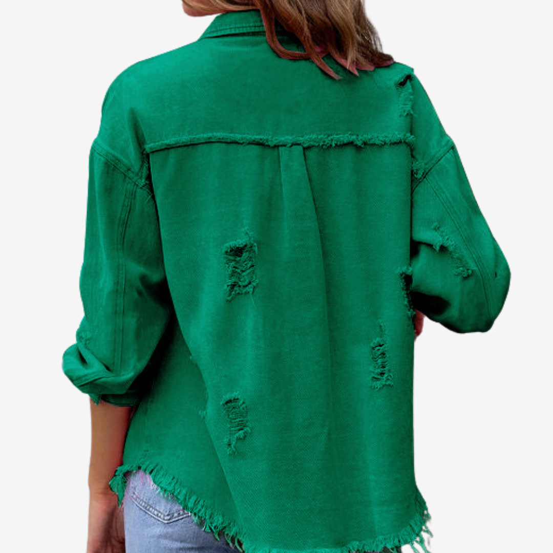 Clarina™ Giacca di jeans oversize