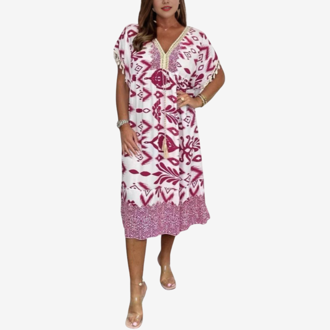 Solina™ Midi bohémien stampato