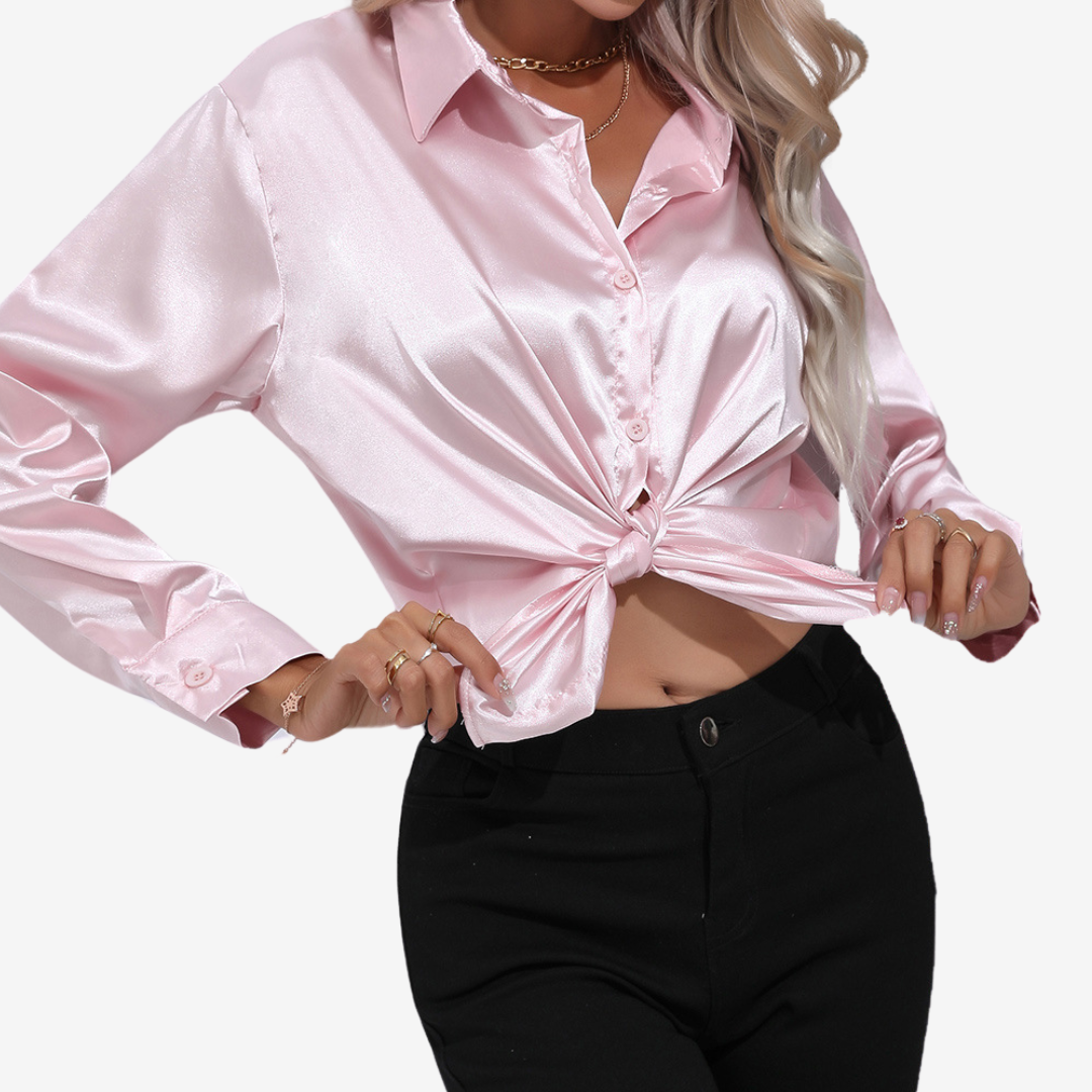 Alvira™ Elegante camicia di seta