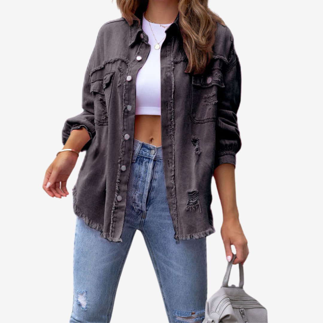 Clarina™ Giacca di jeans oversize