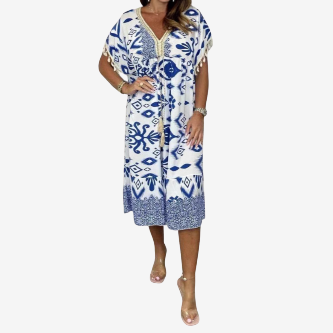 Solina™ Midi bohémien stampato