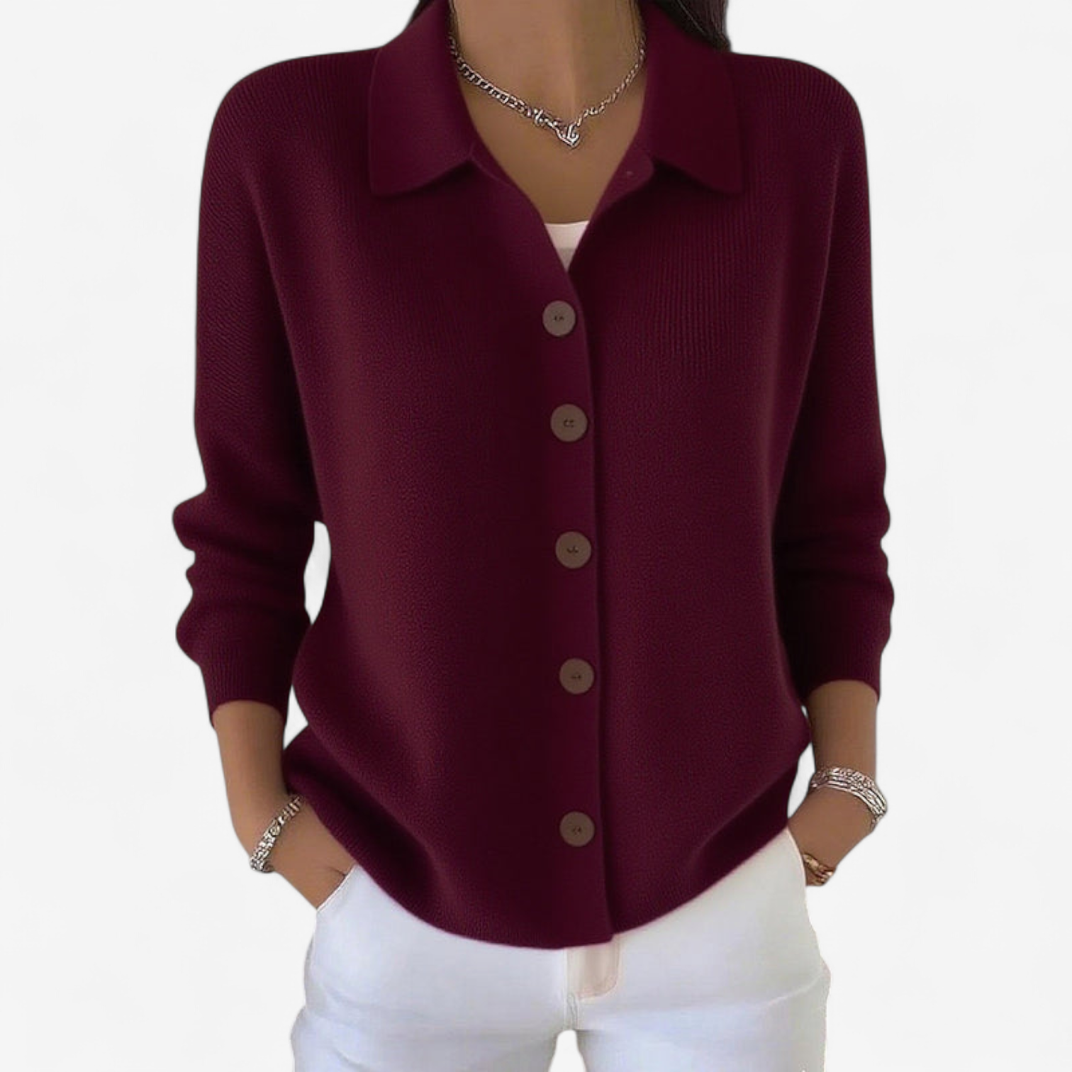 Adrienne™ Elegante giacca abbottonata