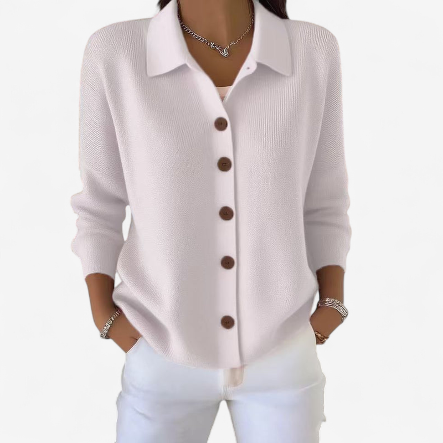 Adrienne™ Elegante giacca abbottonata