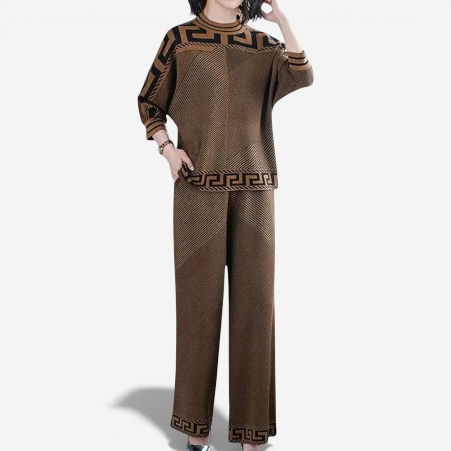 Paola™ Set Maglia Geometrico