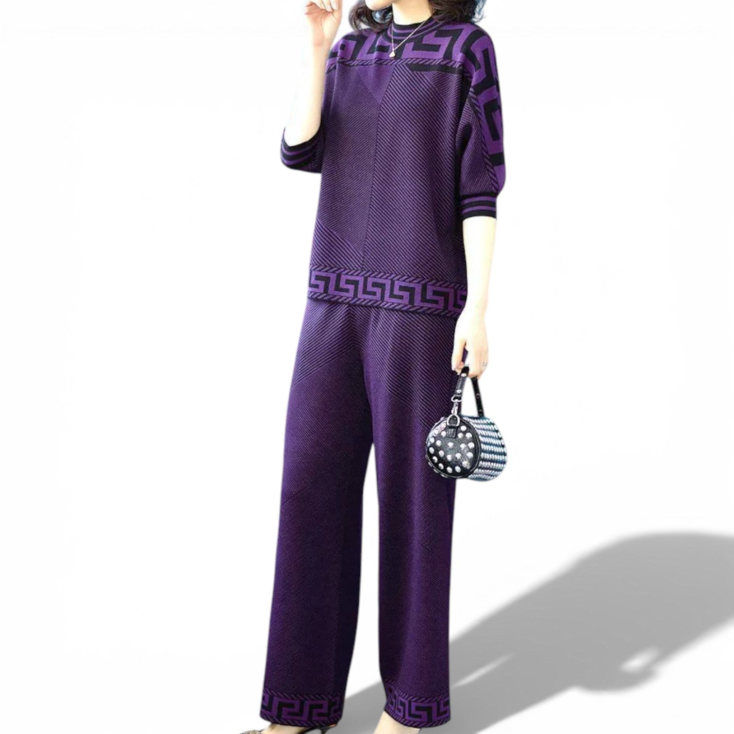 Paola™ Set Maglia Geometrico