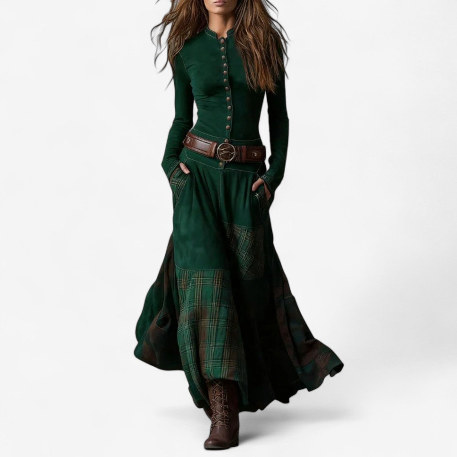 Garnier™ Abito in pelle scamosciata