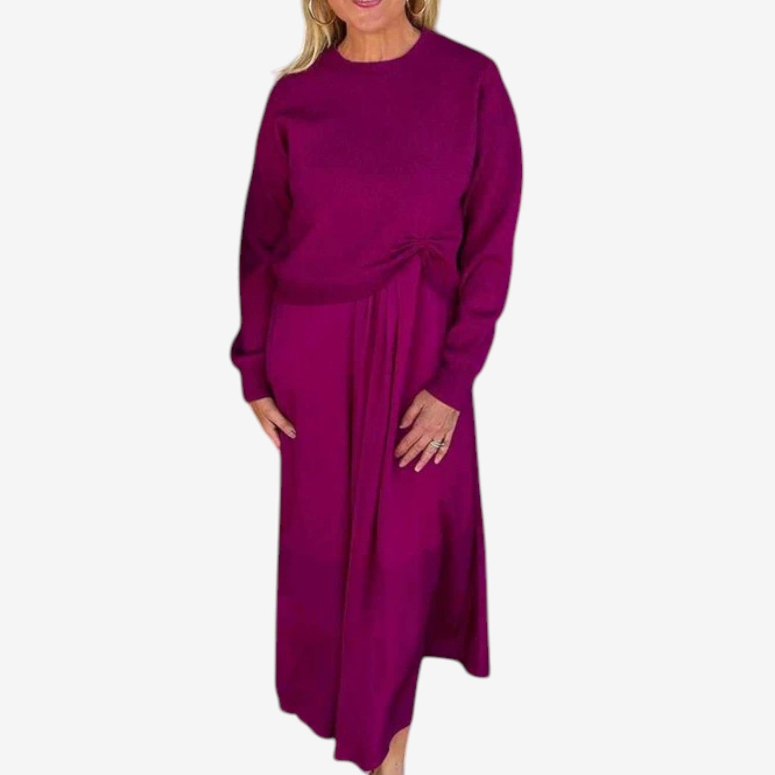 Odette™ Abito in maglia plissettata