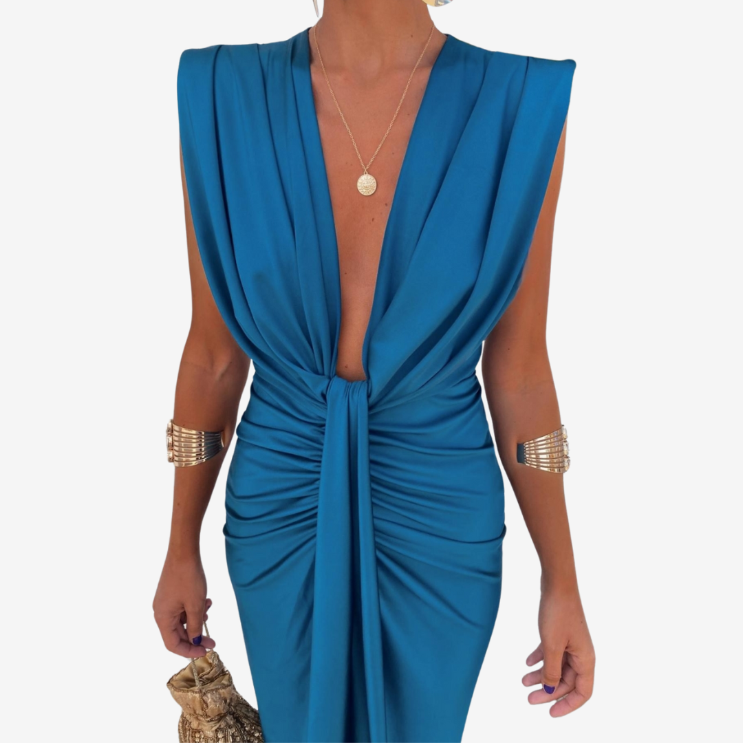 Assia™ Abito midi drappeggiato