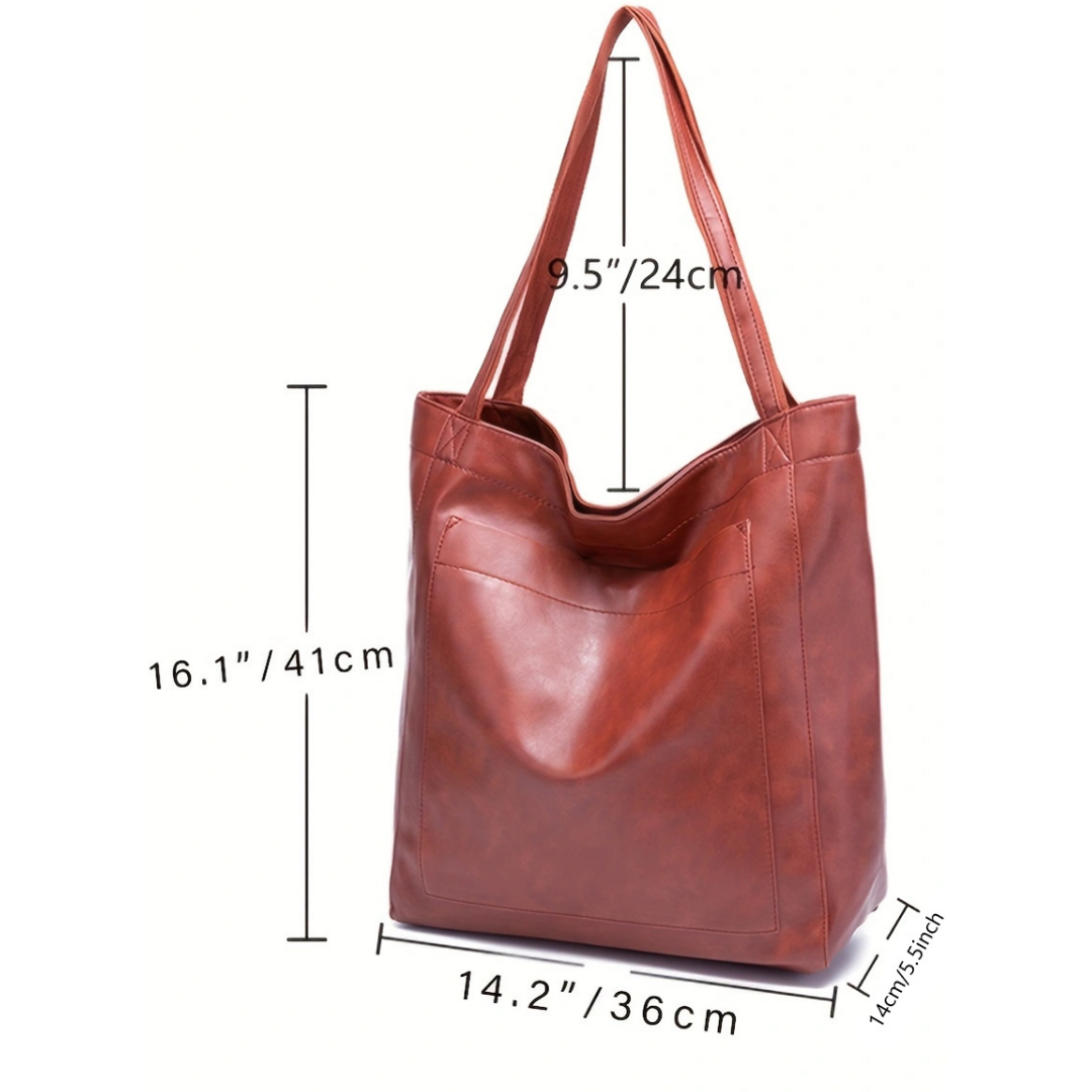 Evelyne™ Borsa tote in pelle vintage