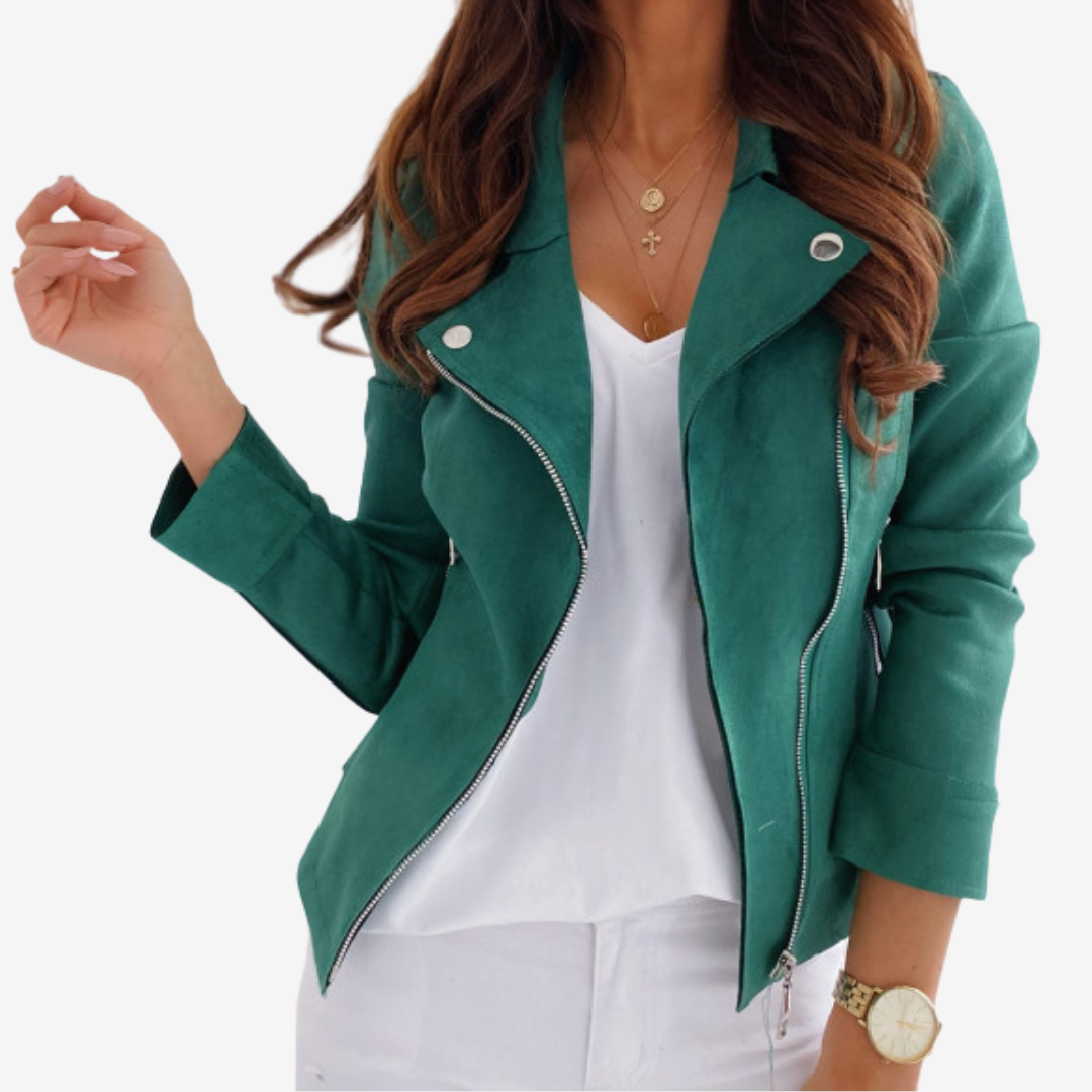 Adora™ Elegante giacca in pelle