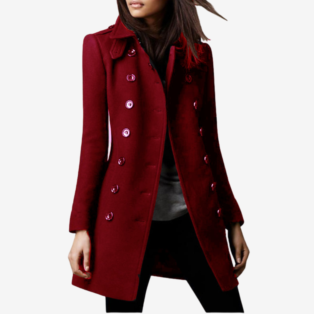Rosellea™ Elegante cappotto abbottonato