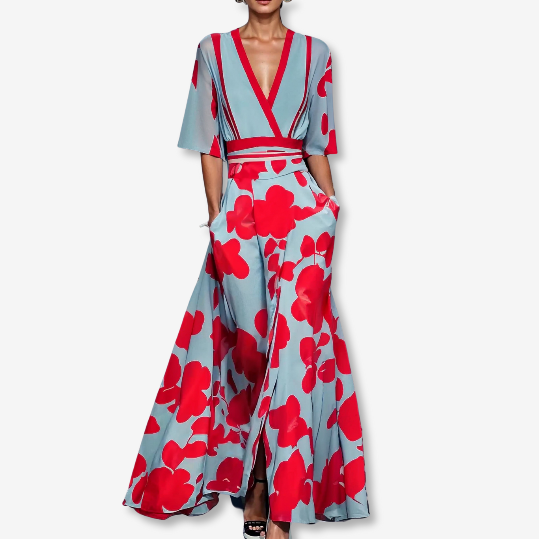 Éléonore™ Maxi scollo a V fluido