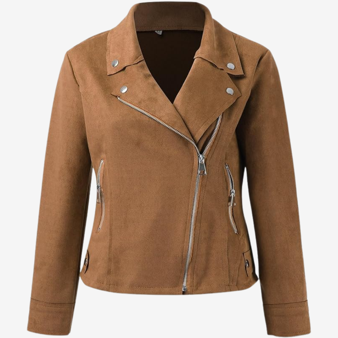 Adora™ Elegante giacca in pelle