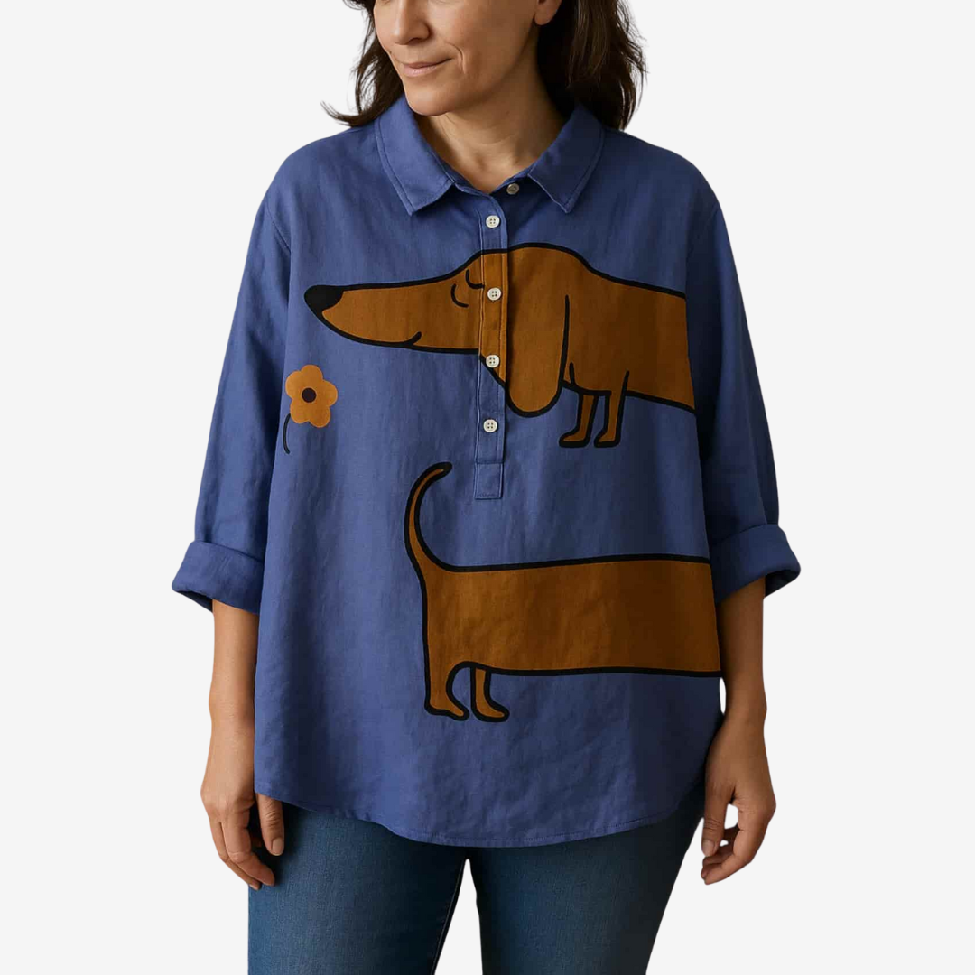 Félicie™ Camicia con motivo animalier