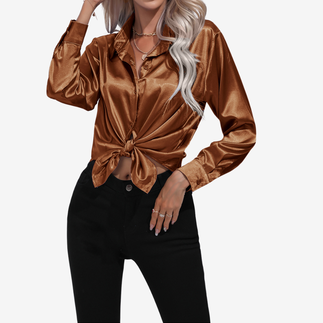 Alvira™ Elegante camicia di seta