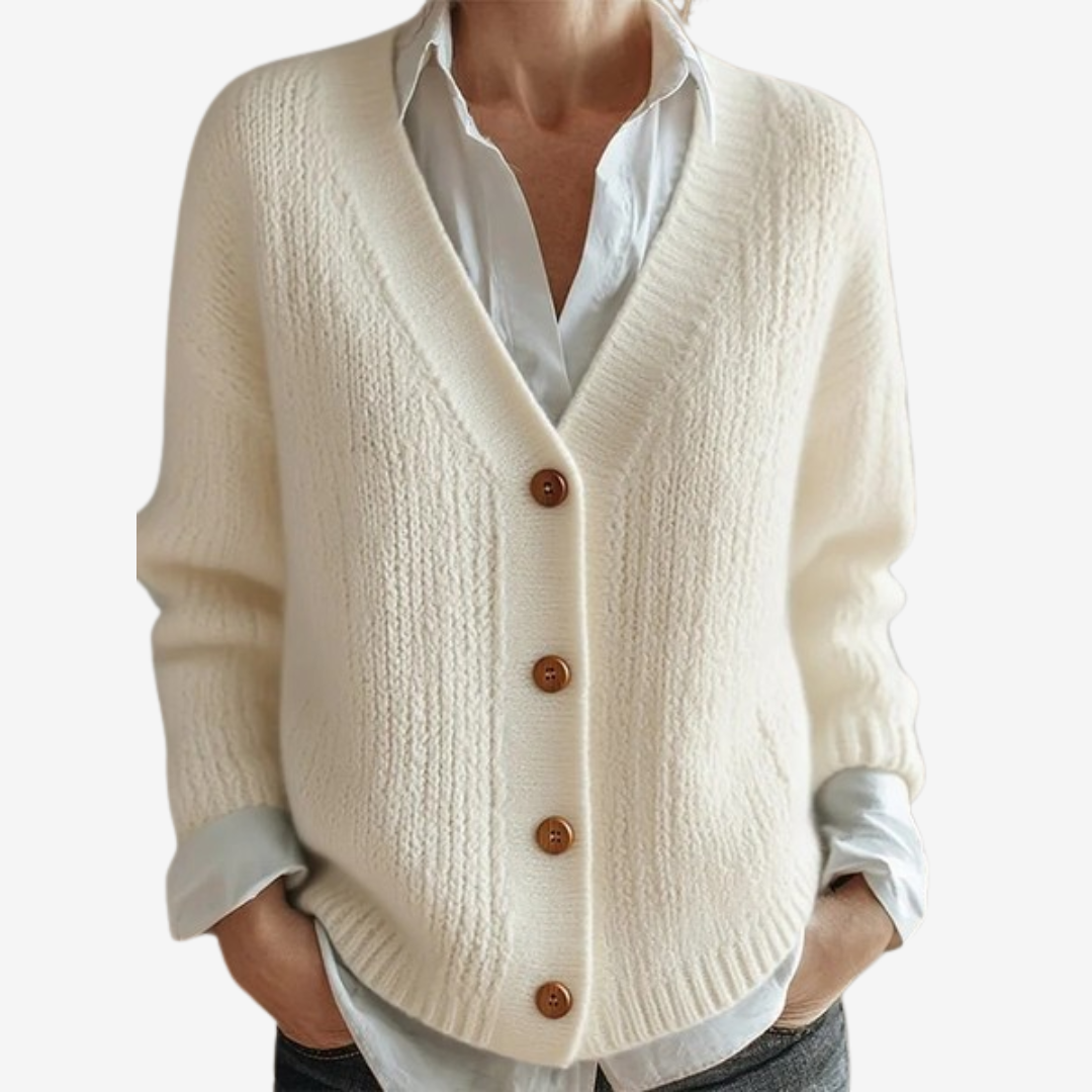 Merlin™ Cardigan con bottoni morbidi