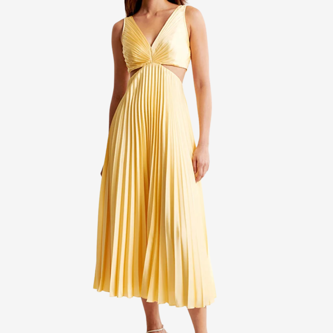 Vivienne™ Abito da sera midi plissettato senza schienale