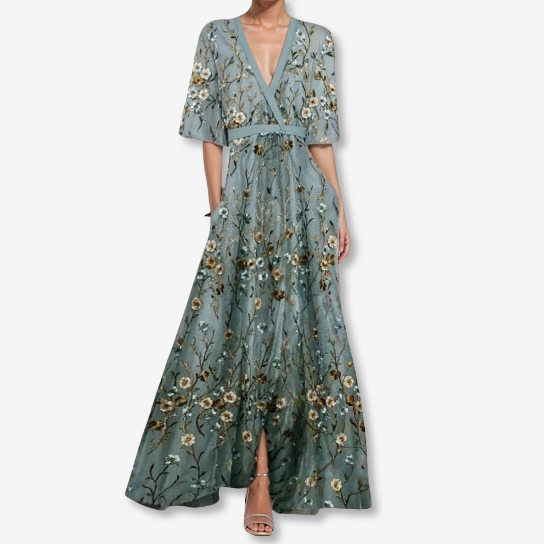 Éléonore™ Maxi scollo a V fluido