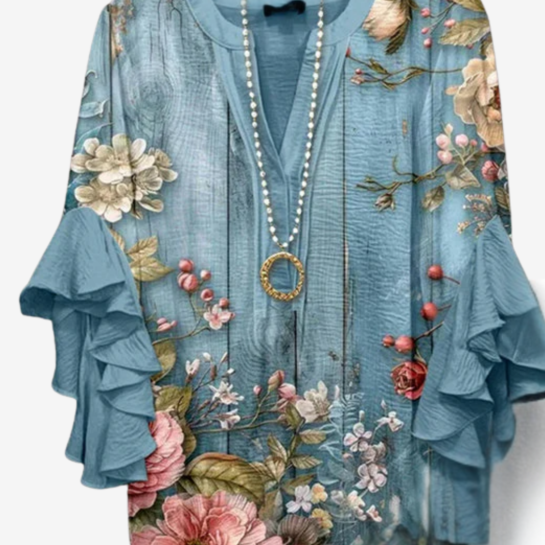 Roselina™ Top con volant bohémien