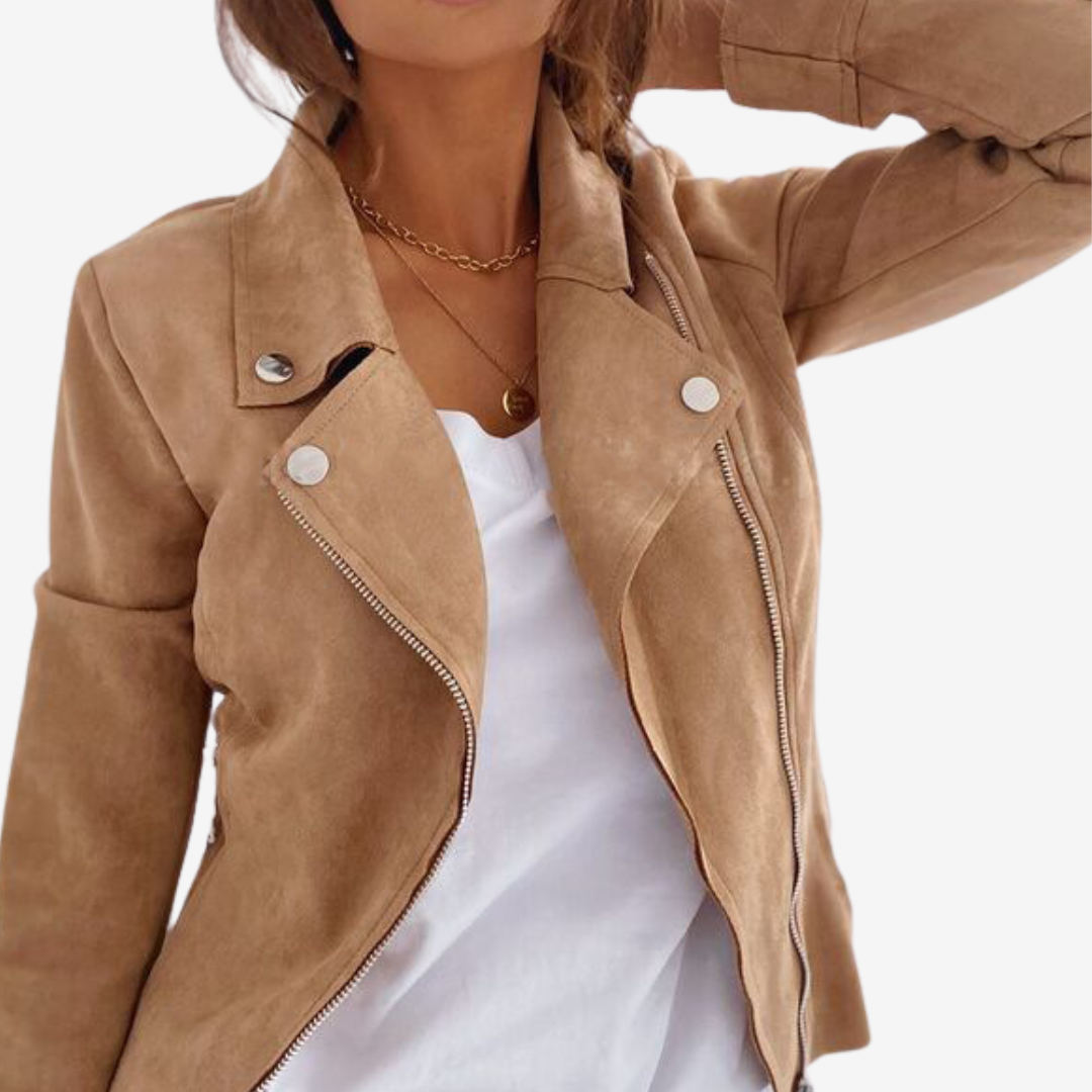 Adora™ Elegante giacca in pelle