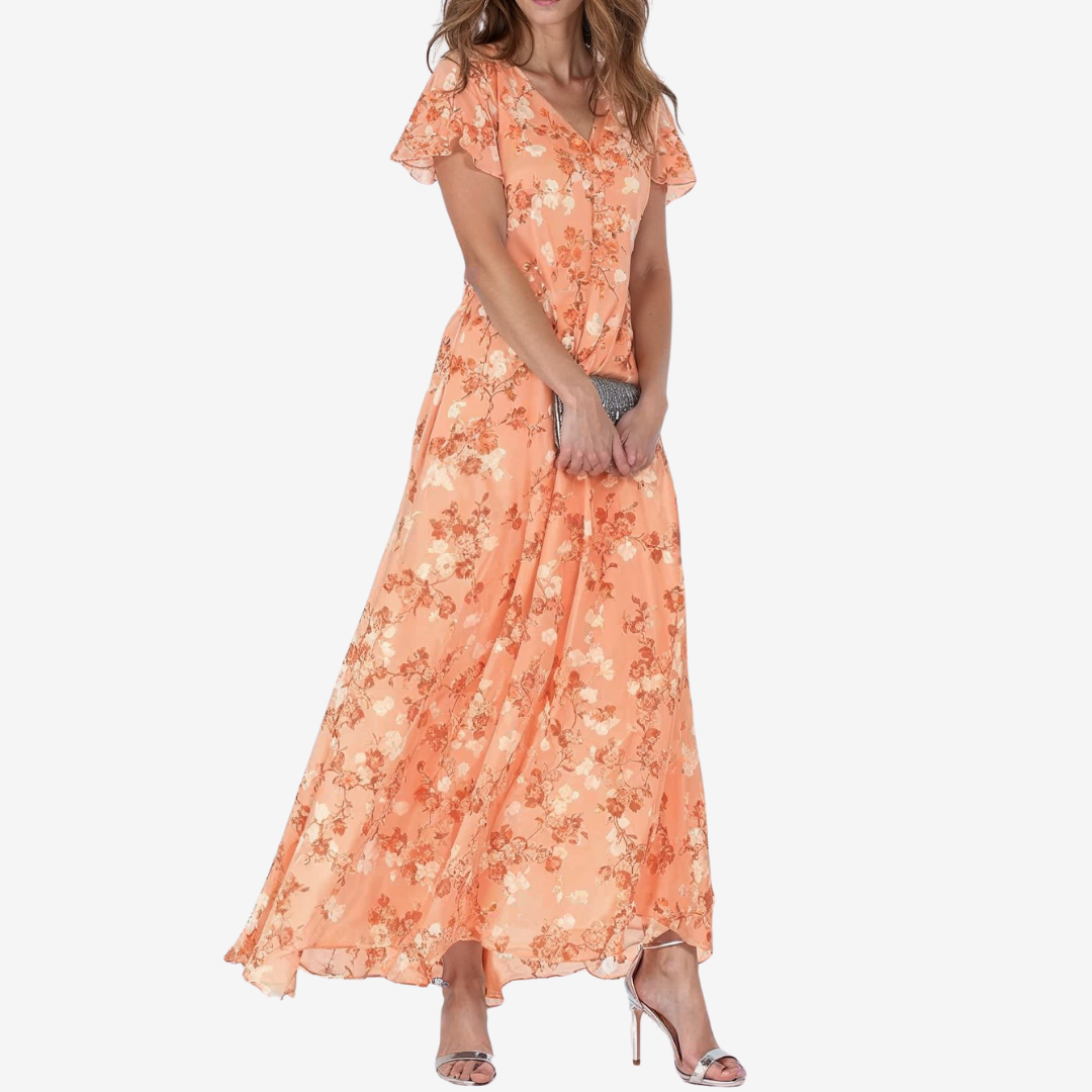 Élodie™ Midi fluido scollo a V