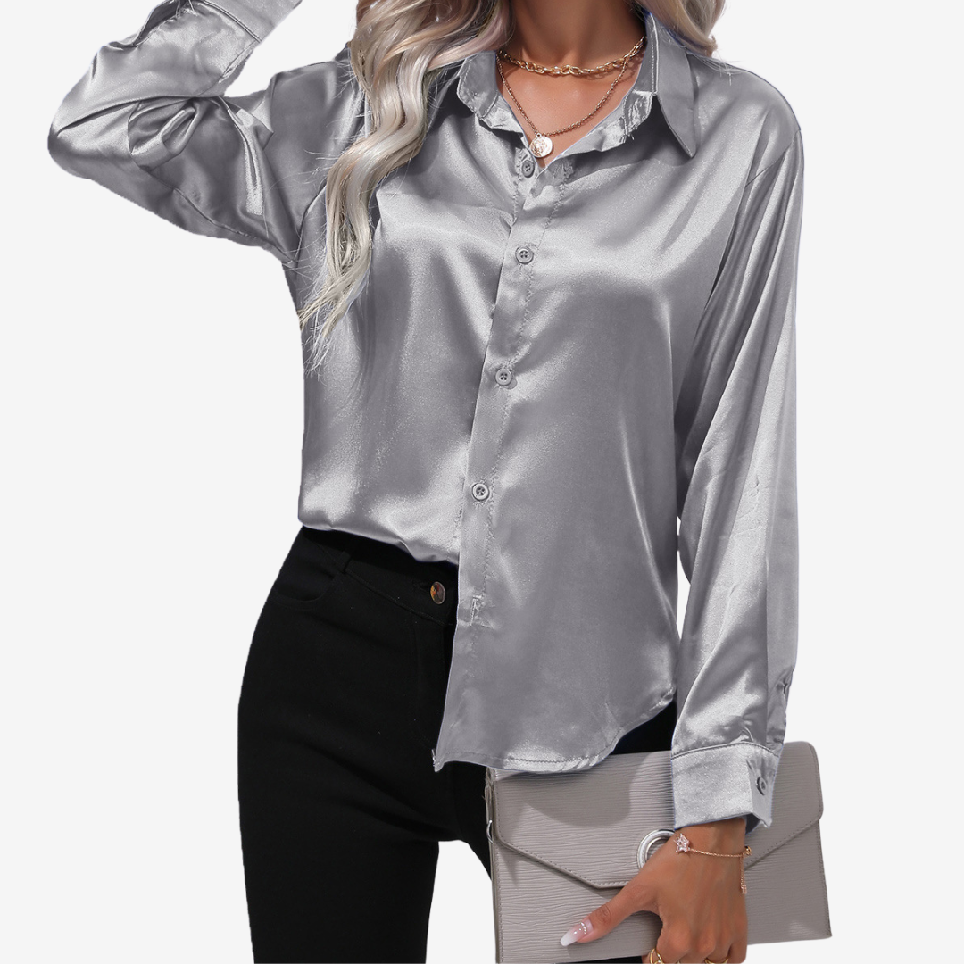 Alvira™ Elegante camicia di seta