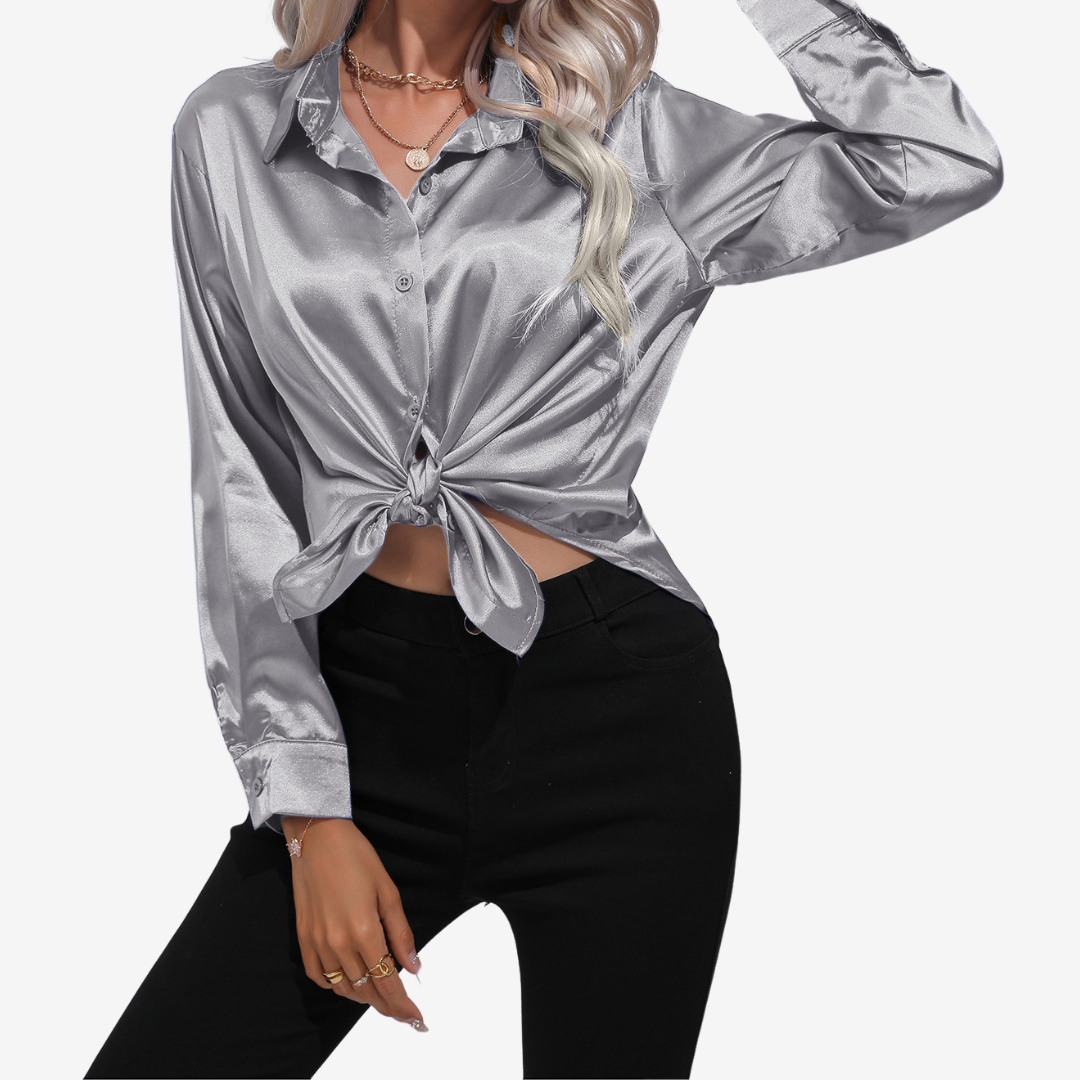 Alvira™ Elegante camicia di seta