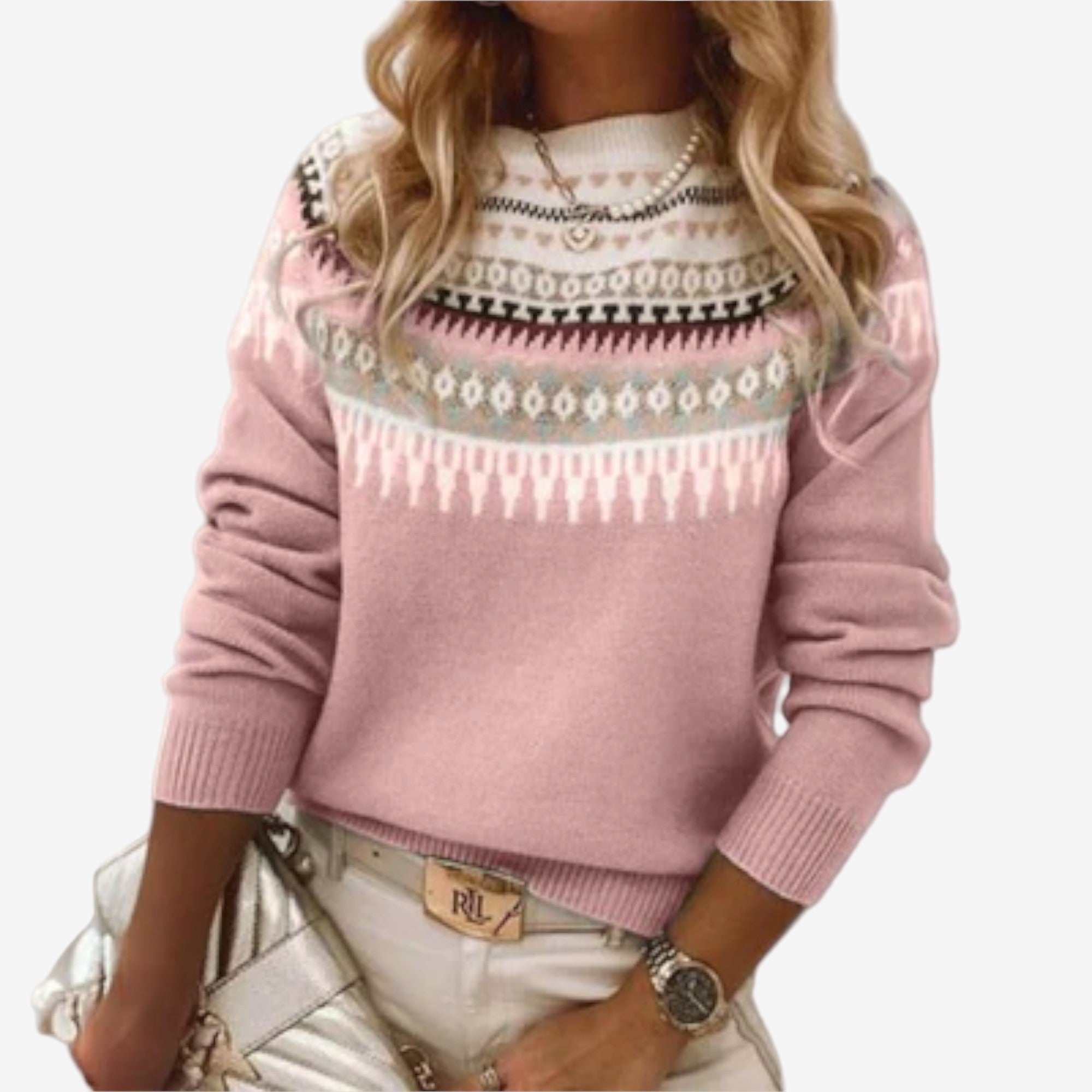 Lina™ Maglione con motivo elegante