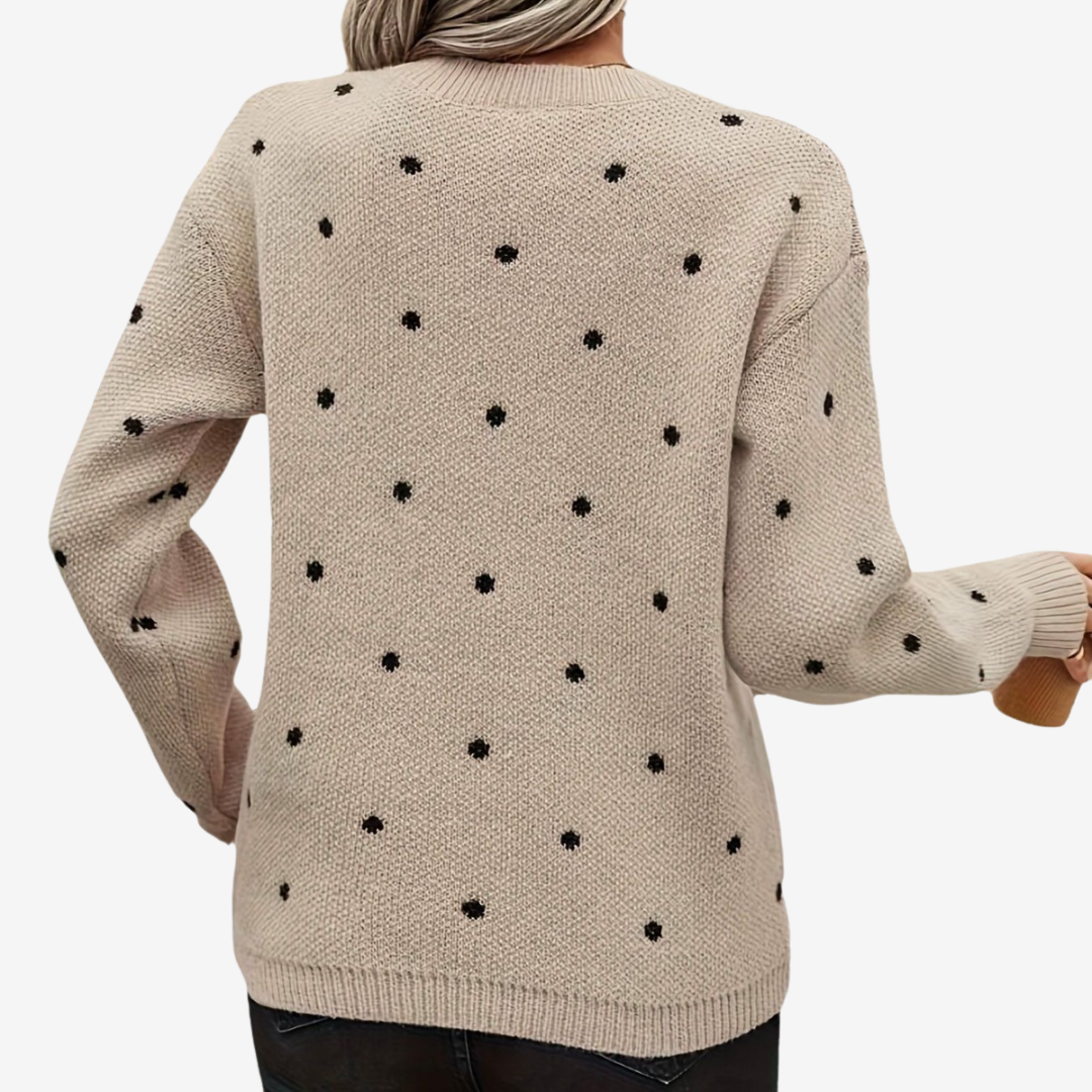 Aveline™ Elegante maglione a pois