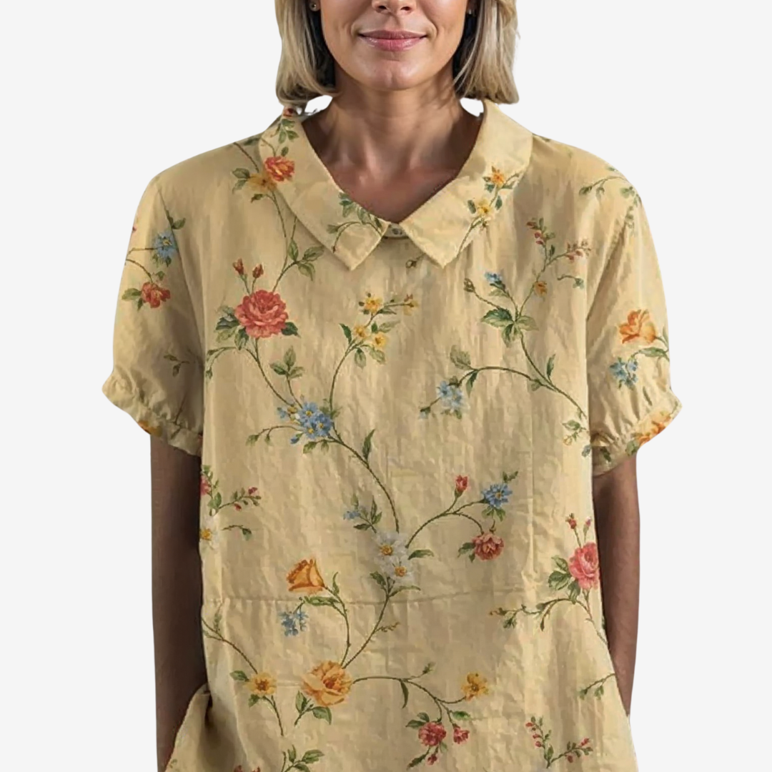 Amélie™ Camicetta di lino vintage