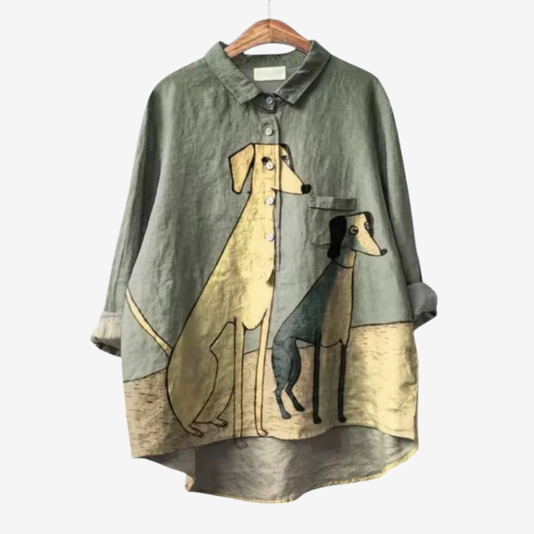 Félicie™ Camicia con motivo animalier