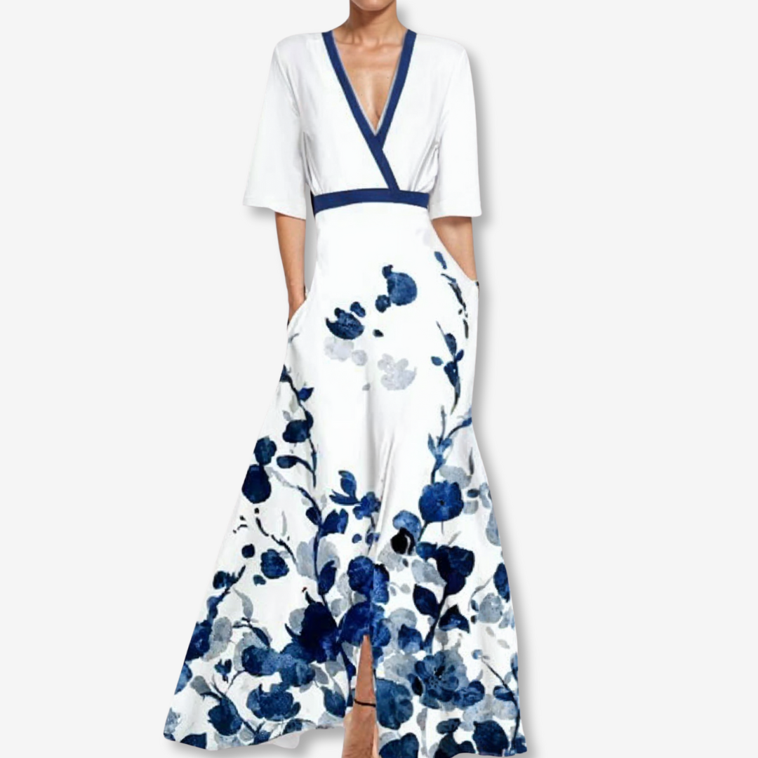 Éléonore™ Maxi scollo a V fluido