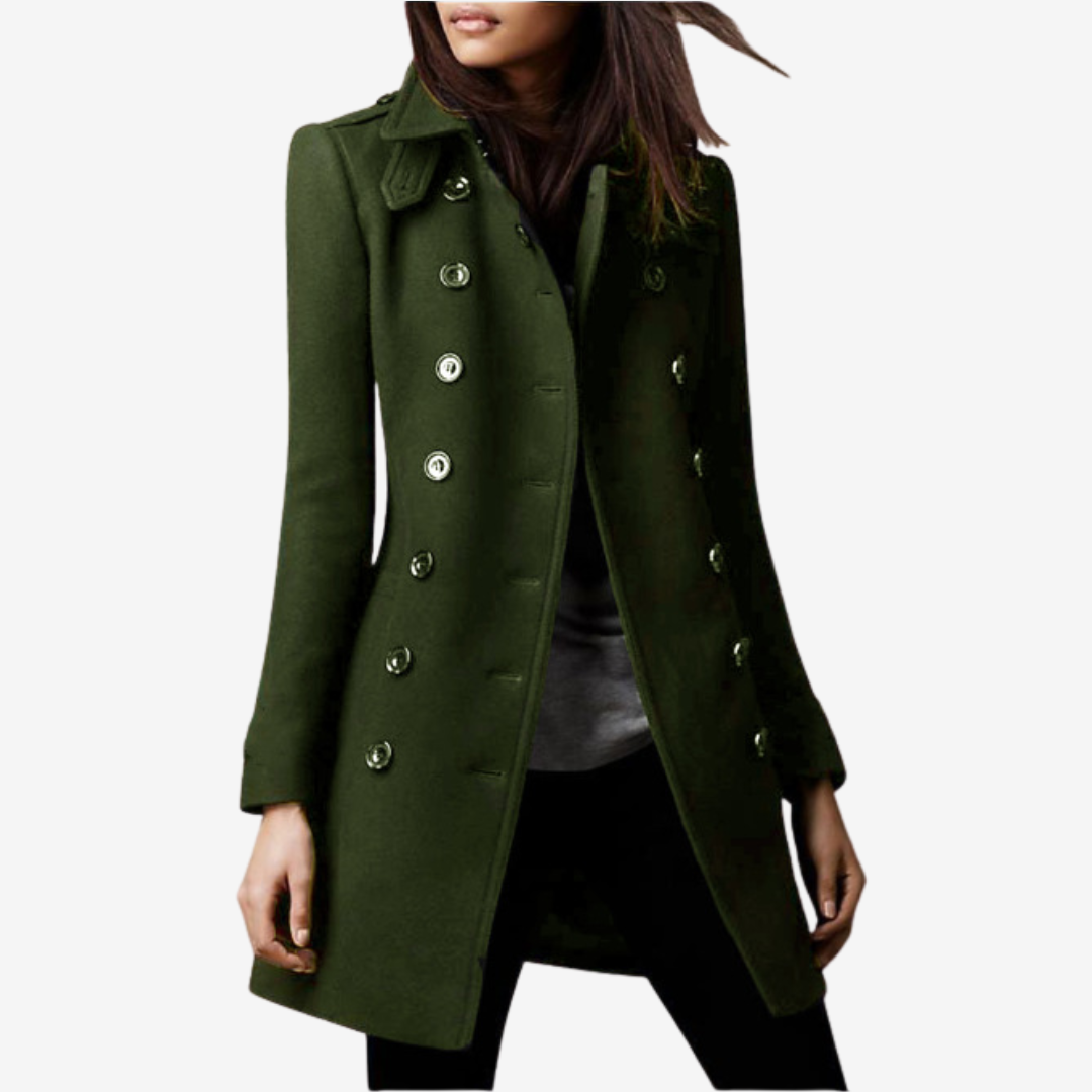 Rosellea™ Elegante cappotto abbottonato
