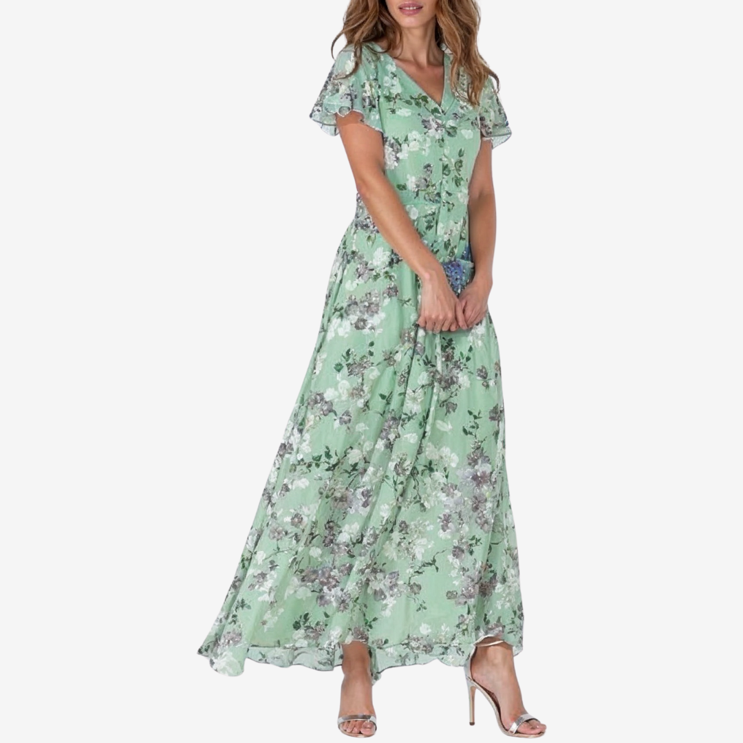 Élodie™ Midi fluido scollo a V