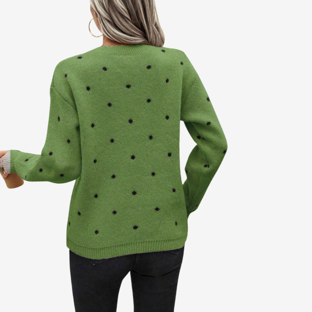Aveline™ Elegante maglione a pois